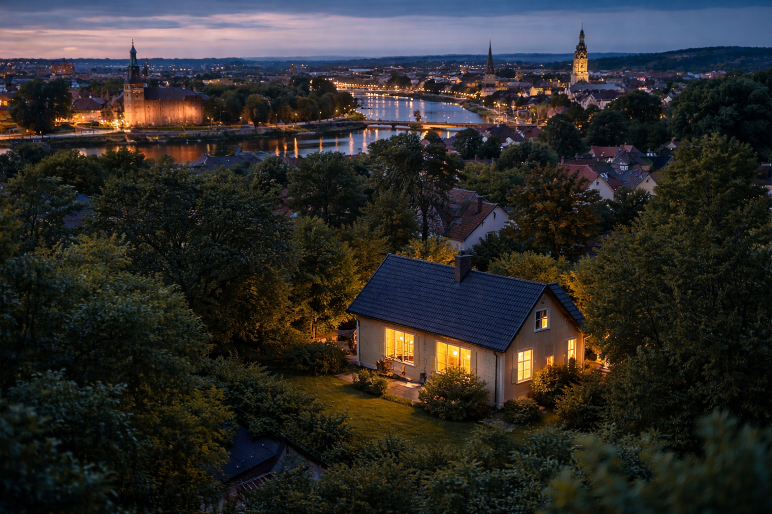 Ett hus som ingår i Vejbyhems skyddade boende i Halmstad